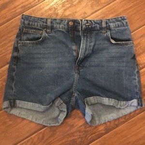 High Rise Mom Jean Shorts